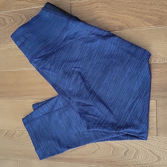 Outdoor Voices Cropped Legging Heathered Blue Gray Small Tech Sweat Two-Tone - Picture 4 of 9